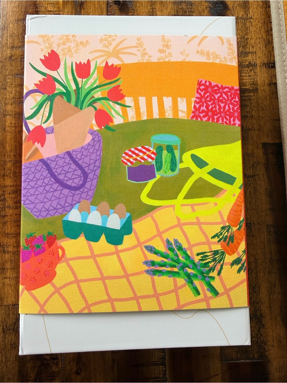 Colorful Picnic Illustration Canvas Print - AUGUST JIGGY OF THE MONTH